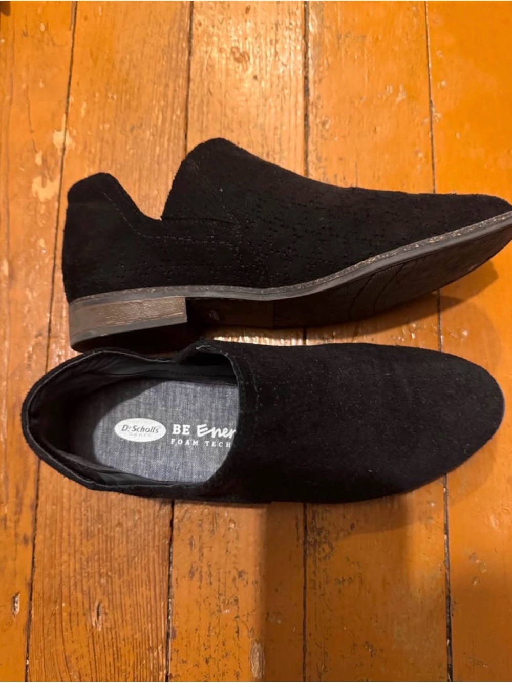 Dr. Scholl's Black Suede Slip-On Loafers